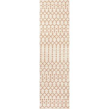 Ourika Moroccan Geometric Textured Weave Indoor/outdoor Runner Rug